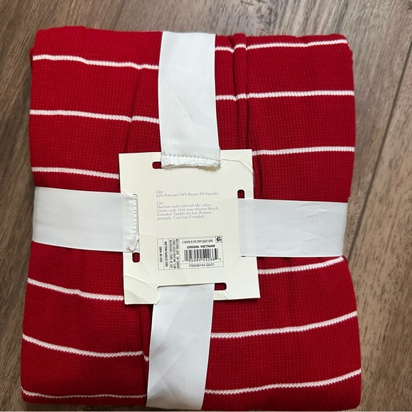 NWT!! Women’s Red Striped Thermal Pajama Set, Long Sleeves, Pants, Gift, Large - Picture 6 of 9